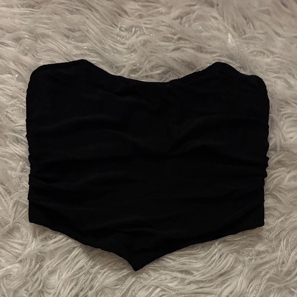 Black Strapless Corset Top